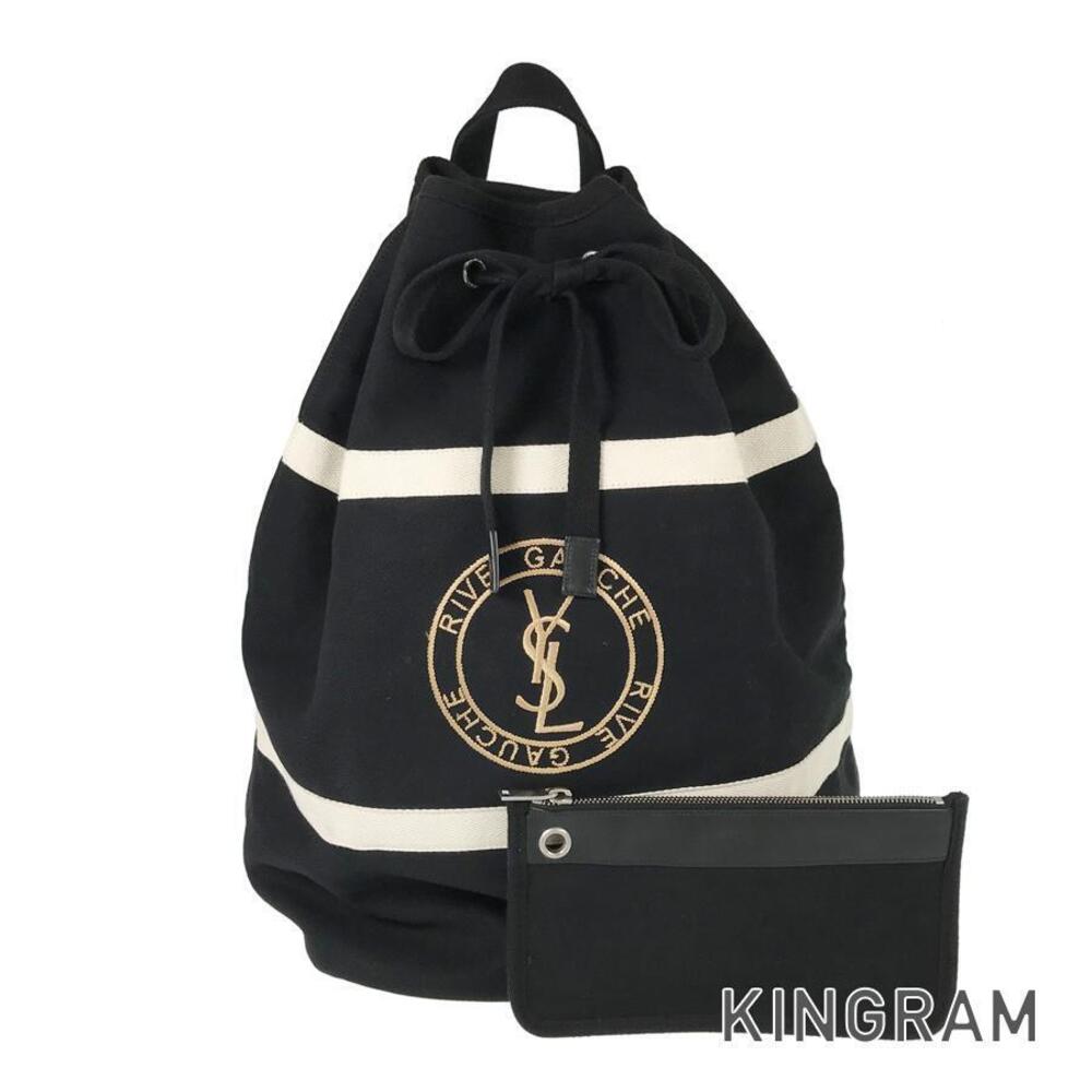 Saint Laurent Rive Gauche Slingback Canvas Shoulder Bag